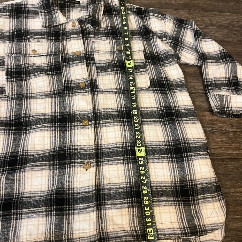 Banana Republic Oversized Plaid Shacket XXL - Picture 6 of 7